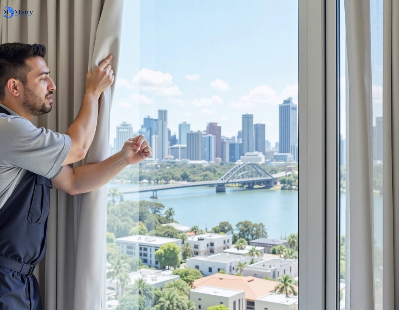 Professional curtain steam cleaning service mitchell-park-vic QLD by Matty Curtain Cleaning