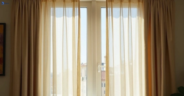 Dusty and dull curtains in mitchell-park-vic before steam cleaning